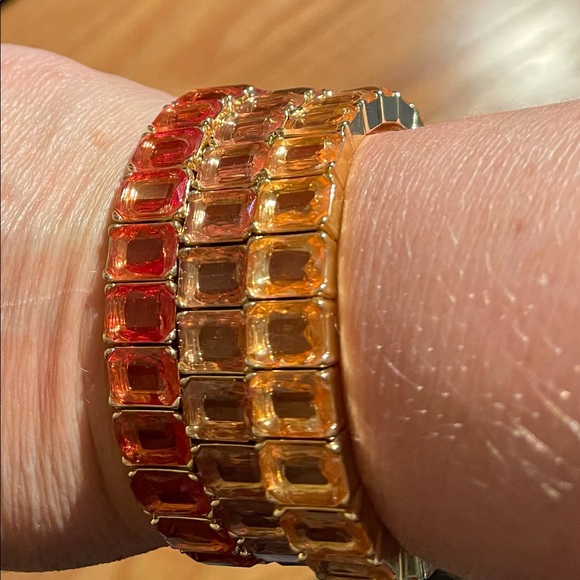 Ann Taylor Trio of Bracelets Gold & Gemstones - Picture 3 of 7